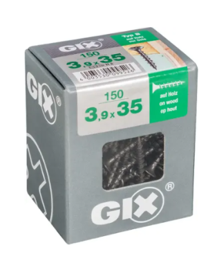 SPAX GIX-B Trockenbauschraube Phosphatiert schwarz, 3.9x35 mm, 150 Stück, 4891170390357